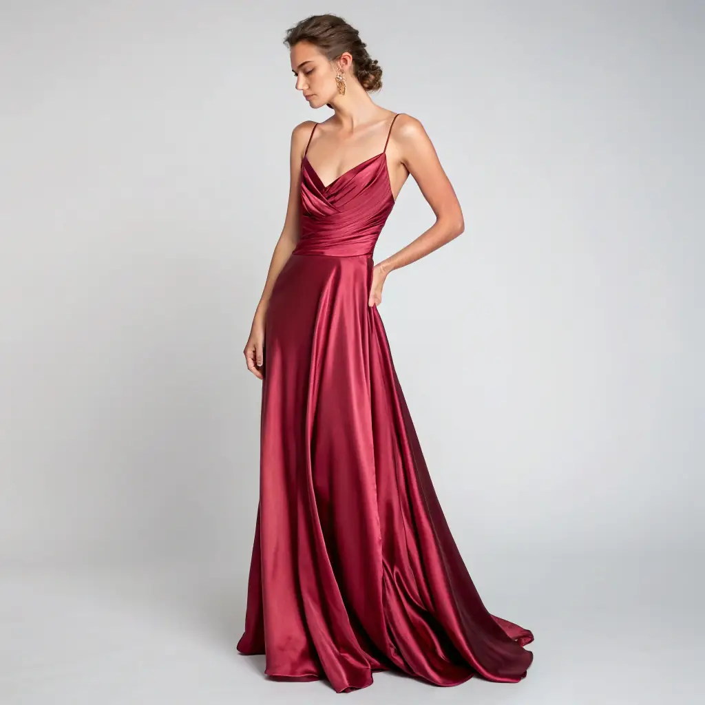 Silk Evening Gown by Elara